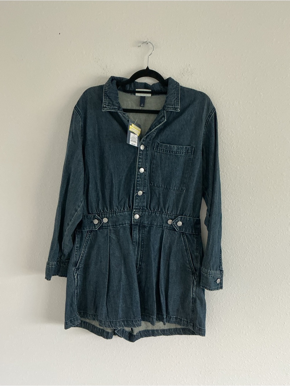 Universal Thread Dark Indigo Denim Utility Jacket Romper